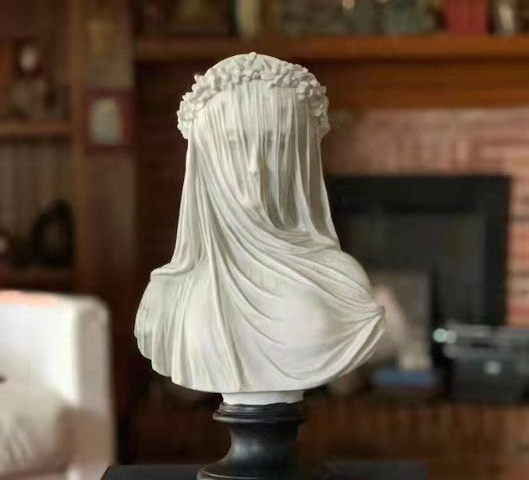 The Veiled Lady Gothic Sculpture Bust