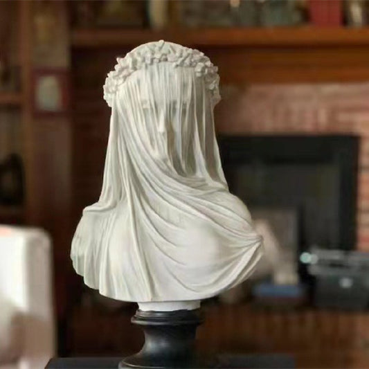 The Veiled Lady Gothic Sculpture Bust